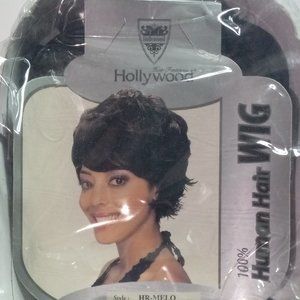 NEW 100% human hair wig short blk